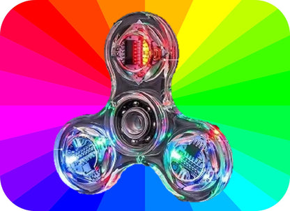 LED luminous transparent flash decompression fidget spinner