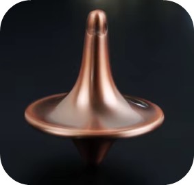 Spinning Top Metal Gyro (Copper)