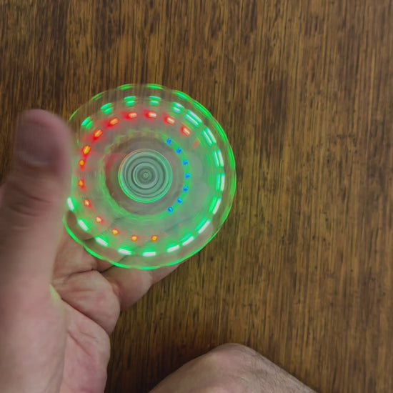 LED luminous transparent flash decompression fidget spinner