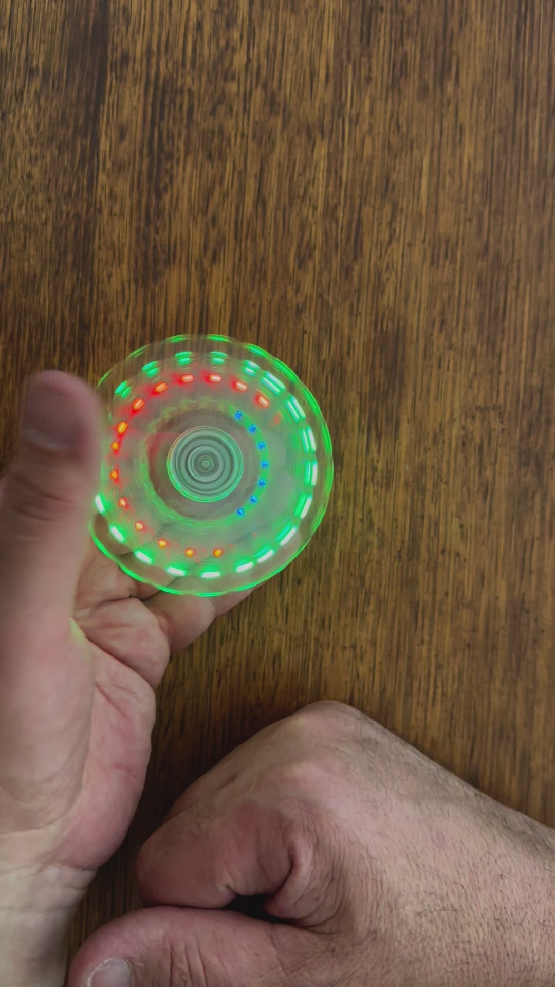 LED luminous transparent flash decompression fidget spinner